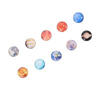 Holibanna 10pcs Round Glass Gemstone Patches Mixed Patterns DIY Craft Materials for Jewelry Making Clothing Accessories and Creative Handicrafts