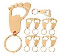 Holibanna 10Pcs Shower Footprint Keychain Bottle Openers Adorable Party Favors for Guests Unique Souvenirs with Colors for Celebrations and Thank You