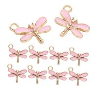 Holibanna 10Pcs Sparkly Dragonfly Charms for Jewelry Making Lightweight Alloy Dragonfly Wings for Crafts Unique Cartoon Design Accessories and Versatile Jewelry Pendants