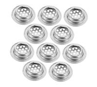 Holibanna 10pcs Stainless Steel Air Vents Mesh Louver for Cabinet Ventilation Wardrobe Shoe Storage Units Decorative Covers