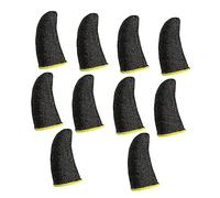 Holibanna 10Pcs Sweat Flexible Finger Sleeves for Mobile Phone Game Trigger Breathable Elastic Thumb Covers with High Precision Sewing for Touchscreen Compatibility and Four Finger
