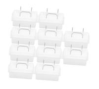 Holibanna 10pcs Thickened Plastic Pegboard Bins with Metal Hooks Slanted Mouth Storage Containers for Workshop Parts Organizer Wall-Mounted Hardware Storage