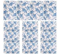 Holibanna 10pcs Vintage Blue Floral Wrapping Paper Soft Cotton Paper for Crafts and Decorations for Festivals Birthdays Showers