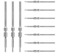 Holibanna 10pcs Watch Replacement Stem Crown Kit Metal Winding Stems Silver Steel Portable Design Lightweight Suitable for 8200 Mechanical Movement Watch Maker Repair Tool