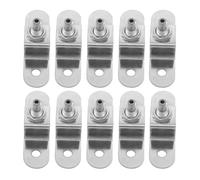 Holibanna 10Pcs Zinc Alloy Ceiling Hooks Hanging Clips with Metal Cable Clamp Brackets for Pendant Lamp, Photo Frame, and Decoration Suspension - Steel Wire Rope Mounting Kit for Home and
