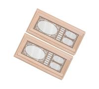 Holibanna 12 Scale Wooden Dollhouse Miniature Doors with Screen, Fairy Door for Wall Decoration, DIY Dollhouse Furniture Accessory for Room