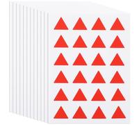 Holibanna 12 Sheets of Red Triangle Self-Adhesive Label Stickers for Classifying Seasonings and Store Use, Sturdy Adhesive Sticker with Use and Practical Daily Home Storage Function