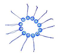 Holibanna 12pcs Blue Evil Eyes Pendant Glass Charm Blue Decorative Accessory Protection from Negative Turkish Pendant for DIY Beading Making