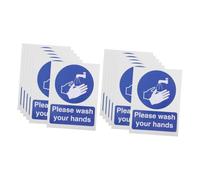 Holibanna 12pcs Hand Wash Stickers for Bathroom Funny Wall Art for Restroom Decor Easy Installation Bathroom Rules Sign Encourages Hand Washing Sleek Modern Design