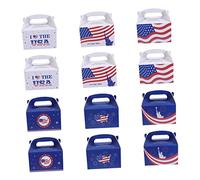 Holibanna 12pcs Kraft Paper Bags for American National Day Festive Treat Boxes for Independence Day Parties for Candy Crafts and