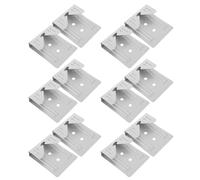 Holibanna 12pcs Metal Mirror Mounting Clips Heavy Duty Frameless Mirror Holder Brackets for Wall Tile Picture Frame Display Invisible Design Secure Support Easy Installation