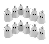 Holibanna 12pcs Mini Ghost Hanging Pendants Halloween Ornaments for Tree Decor Space Saving Resin Ghost Decorations for Home Office Party Spaces
