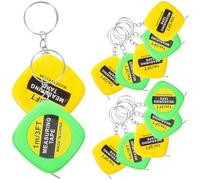 Holibanna 12pcs Mini Tape Measure Keyring with Retractable Steel Ruler and Portable Design, Compact Key Ring Measuring Tape for Waist and Height, for Home and Outdoor Use Random Color