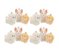 Holibanna 12pcs Resin Puppy Charms with Flocking Surface Adorable Dog Pendants for DIY Jewelry Making Crafting Bracelets Keychains and Accessories Detailed Animal Figurines for Creative