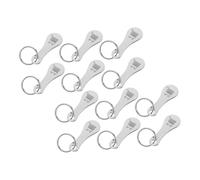 Holibanna 12pcs Stainless Steel Rounded Shopping Trolley Tokens Keychain for Supermarket Carts Ergonomic Quarter Holder with Secure Grip Portable Unisex Key Ring for Easy Cart Access