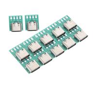 Holibanna 12pcs Usb c Connector Board Diy Usb c Female Connector for Data Cable Wire Transfer for