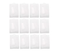 Holibanna 12pcs White Plastic Card Holder Cover for Credit and Meal Cards