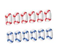 Holibanna 14pcs Mini Nautical Lifebuoy Decor Wooden Swim Ring Ornaments for Coastal Weddings Beach Parties Home Vases Sturdy Design DIY Inspiration for Nautical Themes