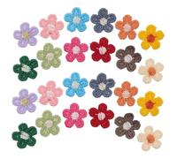 Holibanna 150pcs Floral Embroidery Patches Sew Iron Flower Applique for Clothing Shoes Bags DIY Craft Accessories Small Flower Motif
