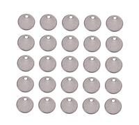 Holibanna 150pcs Stainless Steel Flat Round Pendant Tags DIY Charm Charms for Jewelry Making Necklace Bracelet Earring Accessories Durable Craft Supplies