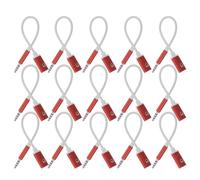 Holibanna 15Pcs 3.5Mm Male to Type-C Female Stereo Audio Jack Adapter Cable, Red Earphone Connector Cord Compatible with Smartphones, Tablets, Laptops for Music Listening and Call Answering