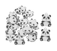 Holibanna 15Pcs Panda Charms for Jewelry Making Alloy Animal Pendants for DIY Bracelets and Keychains Smooth Polished Multi-color Animal Ornaments for Women Crafting Accessories