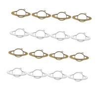 Holibanna 16pcs Alloy Hollow Planet Pendant Frames DIY Jewelry Making Charms for Necklace Bracelet Crafts Silver Bronze Mixed Open Bezel Accessories for Creative Gift Design