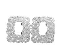 Holibanna 1Pair Removable Rhinestone Shoe Buckles for High Heels Elegant Bridal Accessories for Weddings and Parties Sparkling Decorative Clips to Elevate Your Footwear Style