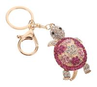 Holibanna 1pc Color Diamond Turtle Keychain with Mirror Pendant Tortoise Key Ring for Bags Cars Accessories Cute Decoration Occasion