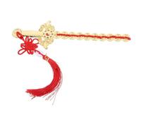 Holibanna 1Pc Decorative Feng Shui Sword Ornament Lucky Household Adornment for Home Decor Alloy Desktop Sculpture for Prosperity and Positive Energy Bright Color Design Unique Fengshui