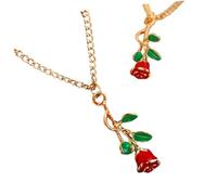 Holibanna 1Pc Golden Rose Pendant Necklace Vintage Style Chain with Unique Antique Design for Everyday Wear Special Occasions Touch of Elegance and Aesthetics