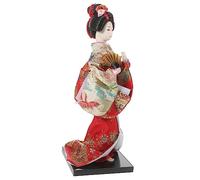Holibanna 1Pc Handmade Geisha Doll Japanese Style Kimono Ornament Silk Art Folk Craft for Tabletop Decoration Unique Home Decor Refresh Your Space with Elegance Random Color