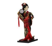 Holibanna 1Pc Handmade Japanese Geisha Doll Silk Art Crafts Traditional Kimono Figurine for Home and Shop Decoration Unique Folk Craft Collectible
