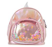 Holibanna 1pc Large Capacity Unicorn Backpack for Creative Cartoon School Bag with Adjustable Straps Versatile Mini Shoulder Bag for Travel and Daily Essentials Pink Sequin Design