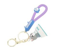 Holibanna 1pc Multipurpose Resin Cat Keychain Pendant Chic and Portable Key Ring for Bags Cars Suitcases Stylish Grey Cat Design for Key Storage and Decoration