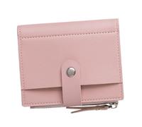 Holibanna 1pc Pink Pu Short Wallet for Women Compact Card Holder Purse Lightweight and Durable Design for Office School and Travel for Shopping and Business Trips