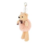 Holibanna 1pc Plush Bear Keychain Soft Cartoon Pineapple Bear Keyring for Bags Backpacks and Car Keys Cute Birthday Ornament for Friends and Loved Ones