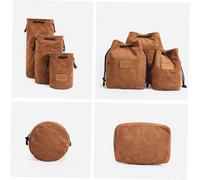 Holibanna 1Pc Portable Micro Single Camera Bag Durable Protective Cover for Outdoor Use Square Shape Khaki for DSLR Mirrorless Camera Lenses