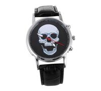 Holibanna 1pc Skeleton Pattern Quartz Watch for Halloween Strap Dial Design for Men Unique Style for Parties and Gifting Student Wrist Watch