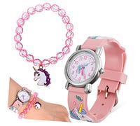 Holibanna 1set Boys and Girls Unicorn Watch Set Cartoon Design Birthday for Boy Girl Includes Watch and Bracelet Easy Reading Arabic Numerals