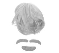Holibanna 1set Elderly Wig Beard Eyebrow for Cosplay Unique Old Man Costume Accessory for Parties Halloween and Themed Events Realistic Professor Look
