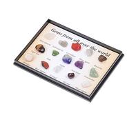 Holibanna 1Set Gemstone Specimen Natural Crystal Ore Models for Classroom Teaching and Home Decor Educational DIY Stones for Decorative Rocks