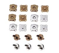 Holibanna 1set Metal Magnetic Concealed Buckle Buttons Thick Round Flower Shape Invisible Snap Fasteners for Clothing Jackets Hats Jeans DIY Sewing Craft Replacement 12pcs