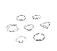 Holibanna 1Set Ring for Women Vintage Fashion Finger Rings Simple Alloy Stacking Rings Occasion Durable and Stylish Jewelry for