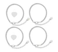 Holibanna 2 Pairs Anti-Drop Rhinestone High Heel Shoe Straps Pearl Pendant, Detachable Decorative Ankle Straps for Women, Includes Adhesive Pads for Secure Fit