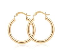 Holibanna 2 Pairs Chic Geometric Fashion Earrings of Golden Silver Metal Circle Ear Drops for Women for Parties Weddings and Everyday Wear