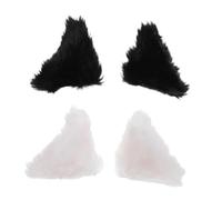 Holibanna 2 Pairs Cute Plush Cat Ears Hair Clips of Furry Barrettes for Women for Cosplay Halloween and Parties Adorable Accessories for Themed Events