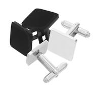 Holibanna 2 Pairs Elegant Stainless Steel Cufflinks for Men Square French Design Versatile Flat Cuff Links for Business and Formal Occasions Durable and Scratch Resistant Groom Jewelry Set
