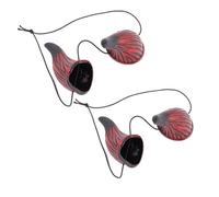 Holibanna 2 Pairs Halloween Ox Horn Decoration Cosplay Props Lightweight Party Supplies Comfortable and Safe Red Horn Headband