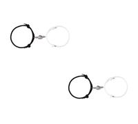 Holibanna 2 Pairs Handshake Bracelet Friendship Men Black Bracelet for Men Mens Bangle Bracelet Friendship Bracelet Couples Bracelets Couple Miss Alloy Simple Wristband